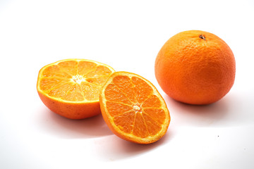 Fresh orange,isolated on a white background