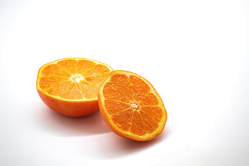 Fresh orange,isolated on a white background