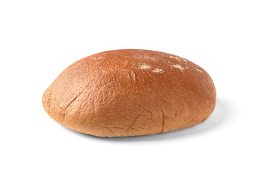 Rye bread isolated on white background.