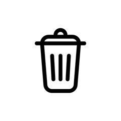 Trash bin icon, delete symbol