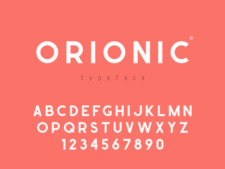 Vector latin uppercase alphabet letters and numbers