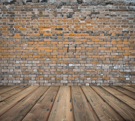 old room with brick wall