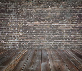 old room with brick wall