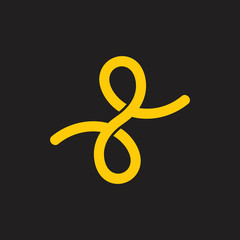 knot simple line logo vector