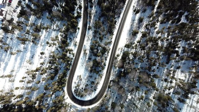 mountain peaks, basins, mountains, forests, sky, snow, gorges, slopes, trails, clouds, landscape, roads,
