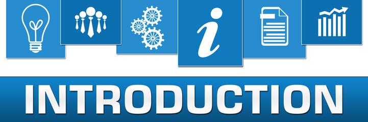 Introduction Business Symbols Blue On Top Horizontal