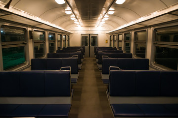 Fototapeta premium an empty train car before a long trip