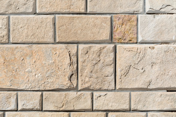 Particolare di un muro di mattoni