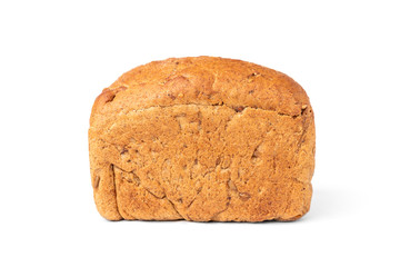 Rye bread isolated on white background.