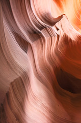 Details of striated eroded slot canyon in Arizona