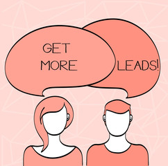 Conceptual hand writing showing Get More Leads. Business photo showcasing Look for new clients customers followers Marketing strategy