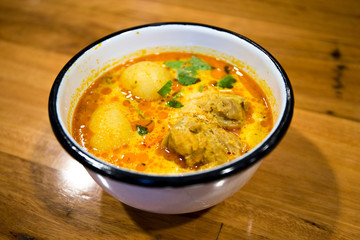 Chicken curry in the ball