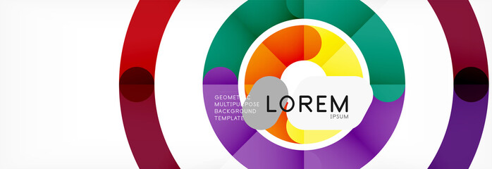 Fototapeta premium Linear design circle background