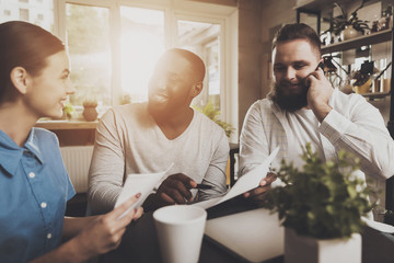 International company of people business meeting