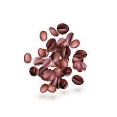 Coffee beans collection. Illustration isolated on white background. Graphic concept for your design.