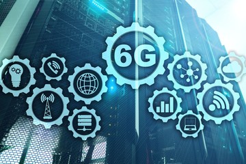 Future Communications Fast Technology. 6G Network Connection Concept. High Speed Mobile Wireless Technology.