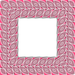 white lace frame with shadow