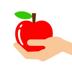 リンゴを持つ手