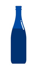 水の入った青い瓶