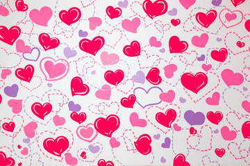 Heart painting on wall.