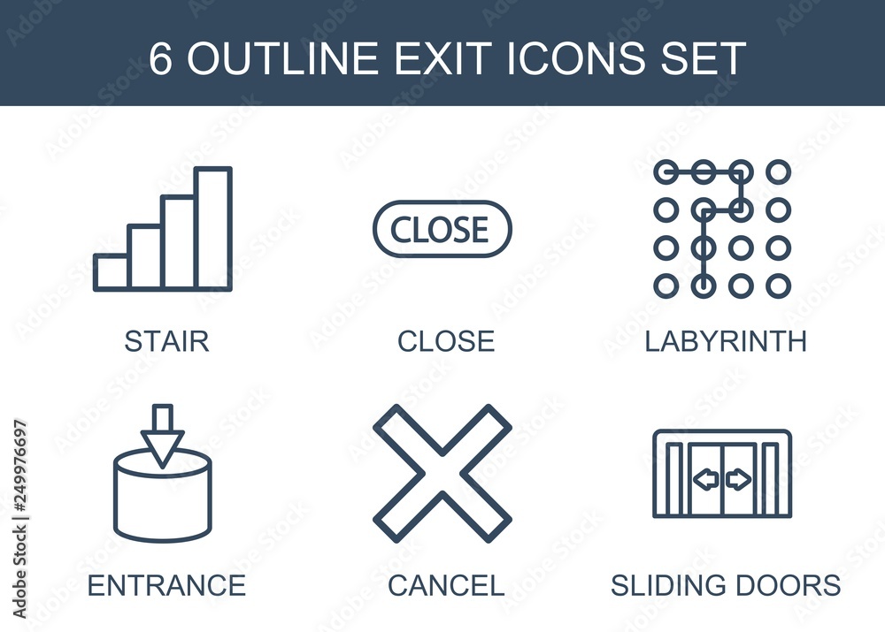 Poster exit icons
