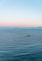 Sunrise on the Blue Mediterranean Southern Italian Coast