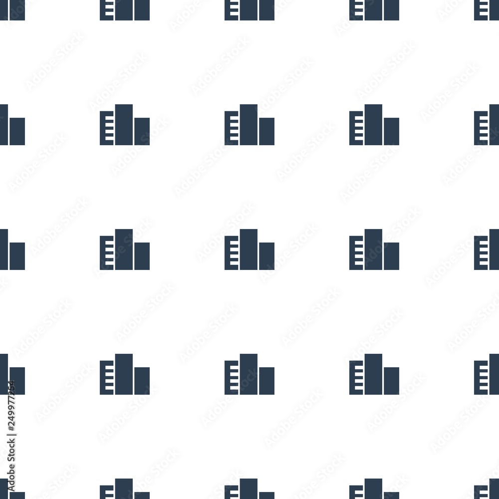Poster building icon pattern seamless white background