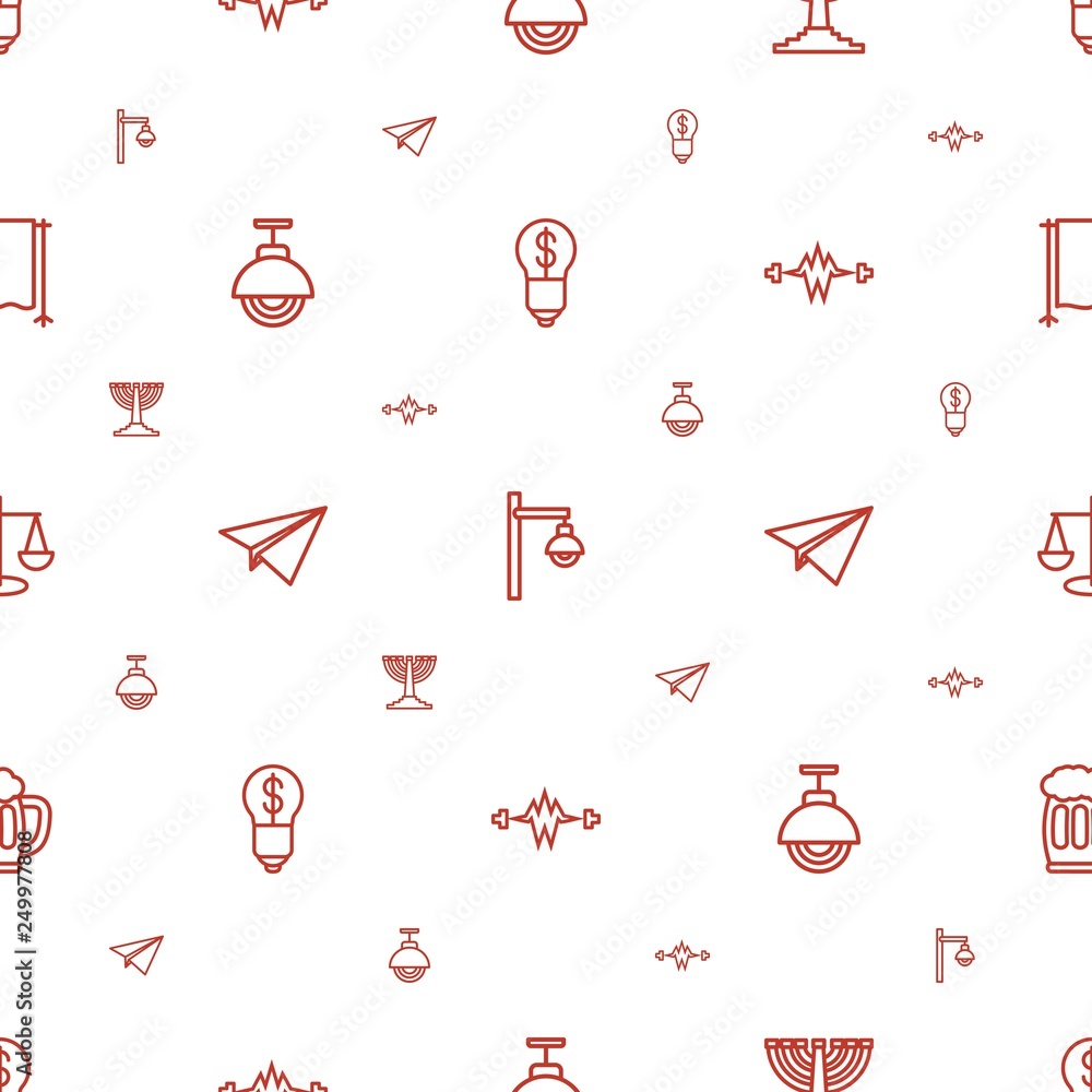 Poster light icons pattern seamless white background