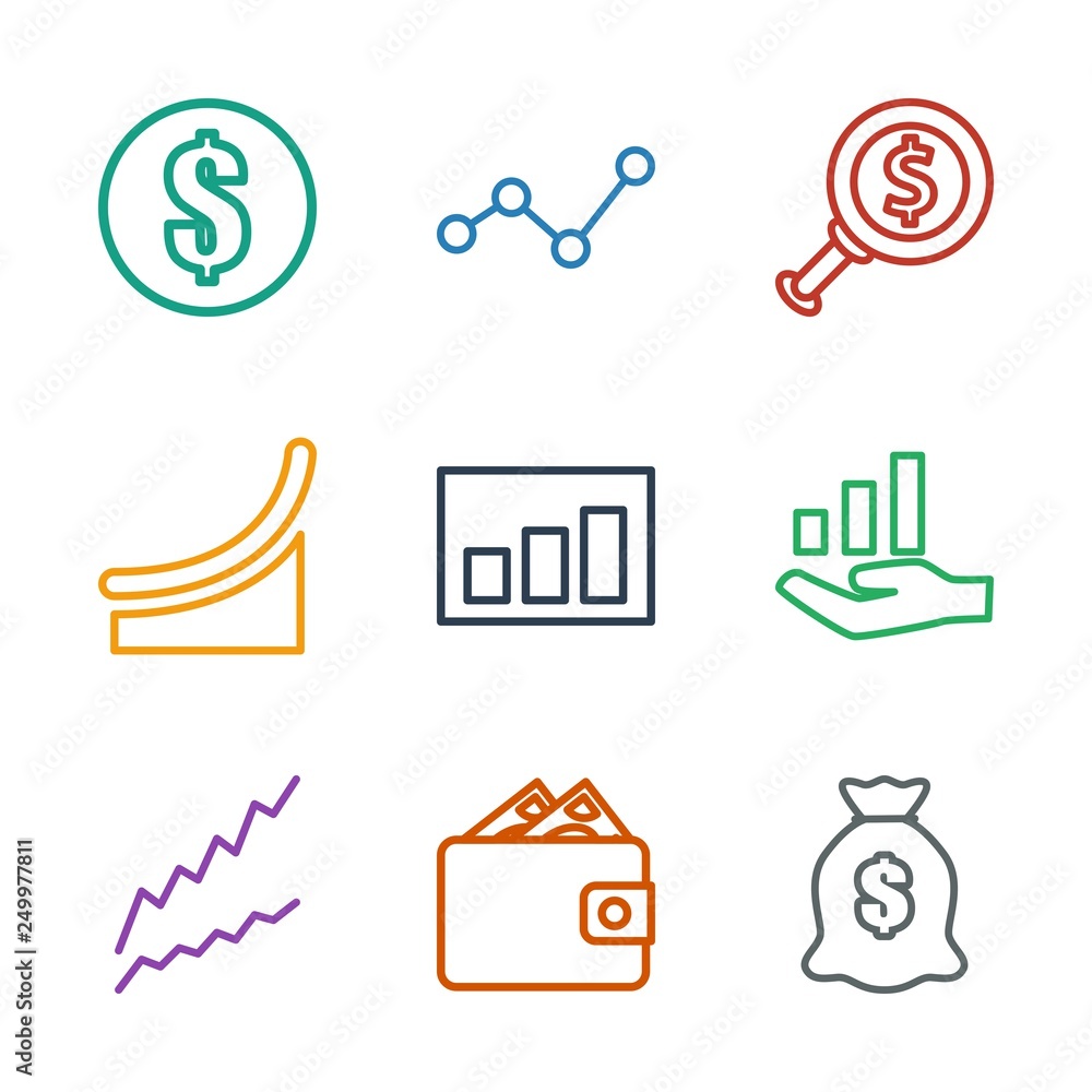 Poster 9 finance icons