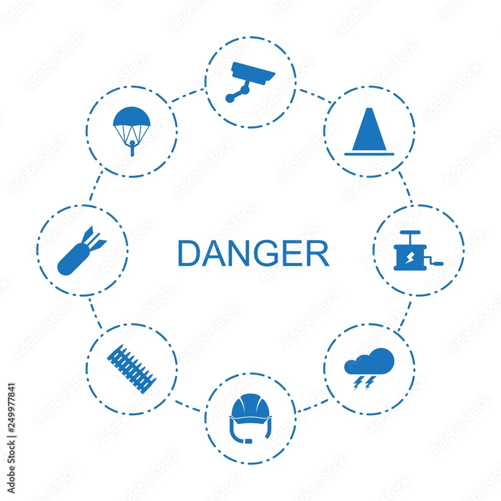 Sticker danger icons