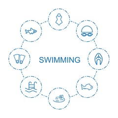 swimming icons