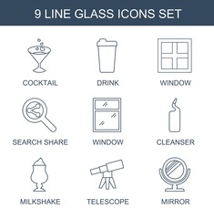 9 glass icons