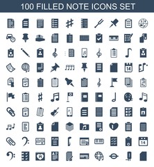 100 note icons