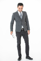 Fototapeta premium Young business man isolated