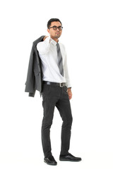 Young business man isolated