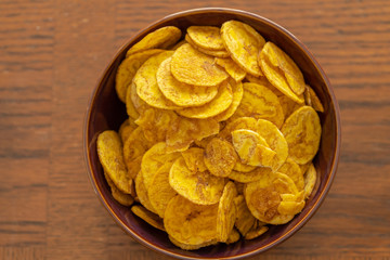 Nigerian Plantain Chips in Bowl ready to Eat
