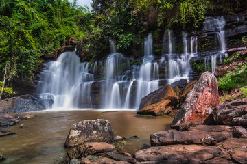 Tad-Pla-Kang waterfall, Beautiful waterfall in Chattrakan nationalpark  Pitsanulok province, ThaiLand.