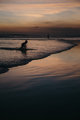 Silhouette of Man on Beach