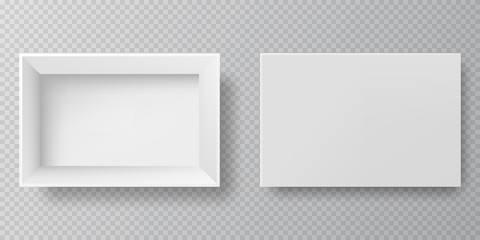 Blank packaging boxes - open and closed