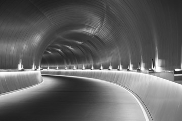 Futuristic modern tunnel