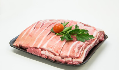 rib lamb mutton meat raw pack butcher