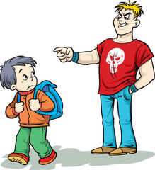 Bullying at School - Vector