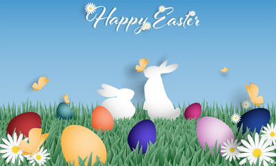 Easter Day greeting background.