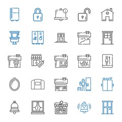 door icons set