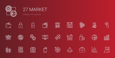 market icons set