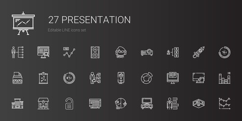 presentation icons set