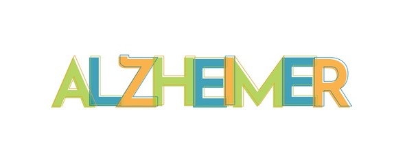 Alzheimer word concept