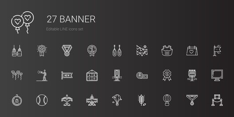 banner icons set