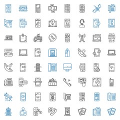 telephone icons set