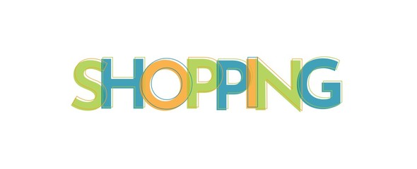 Shopping word concept